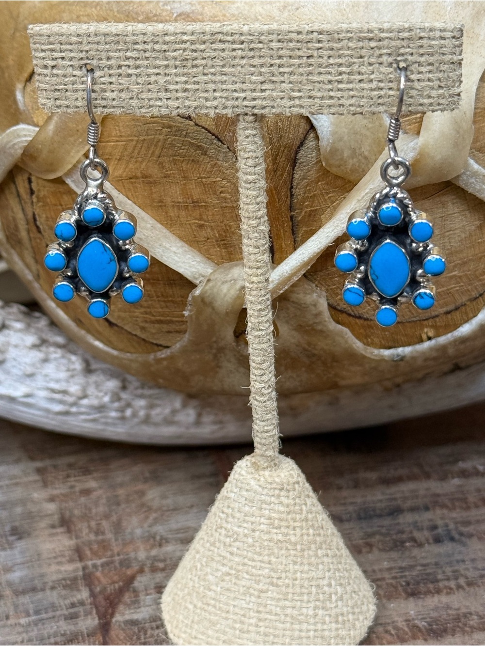 Sterling Silver Cluster Earrings